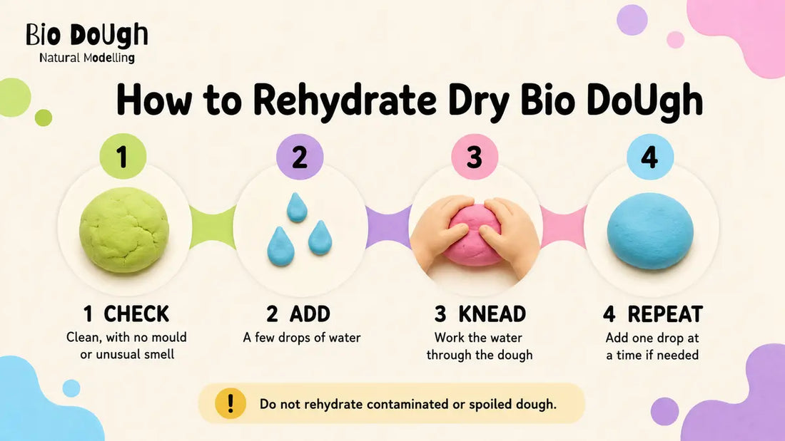 Step-by-step care guide for restoring dry Bio DoUgh