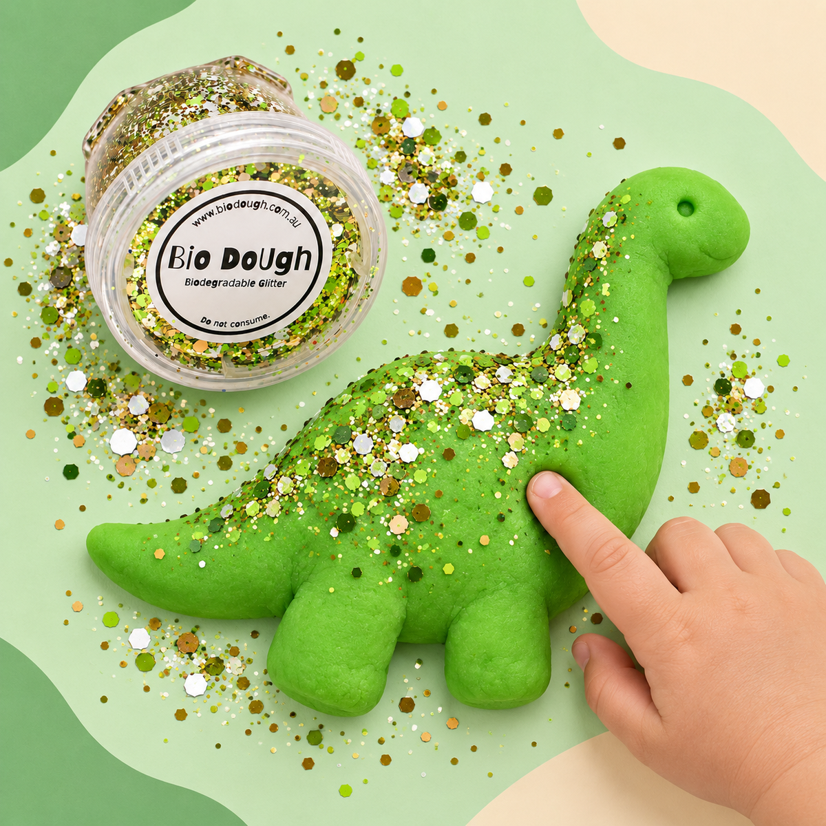 Green Dinosaur Mini Playdough Gift Set