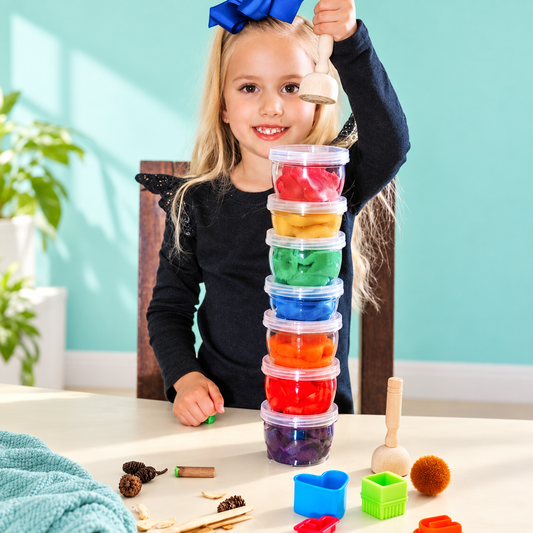 Playdough BPA Free Storage Containers | Bio DoUgh Lock & Stack