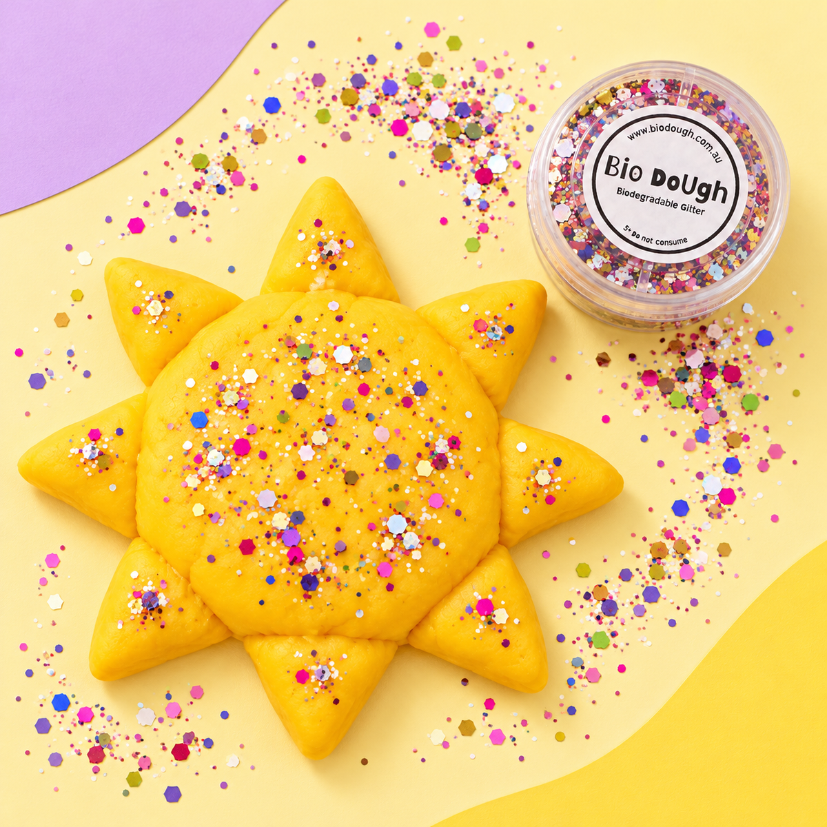Yellow Pineapple Confetti Playdough Gift Set
