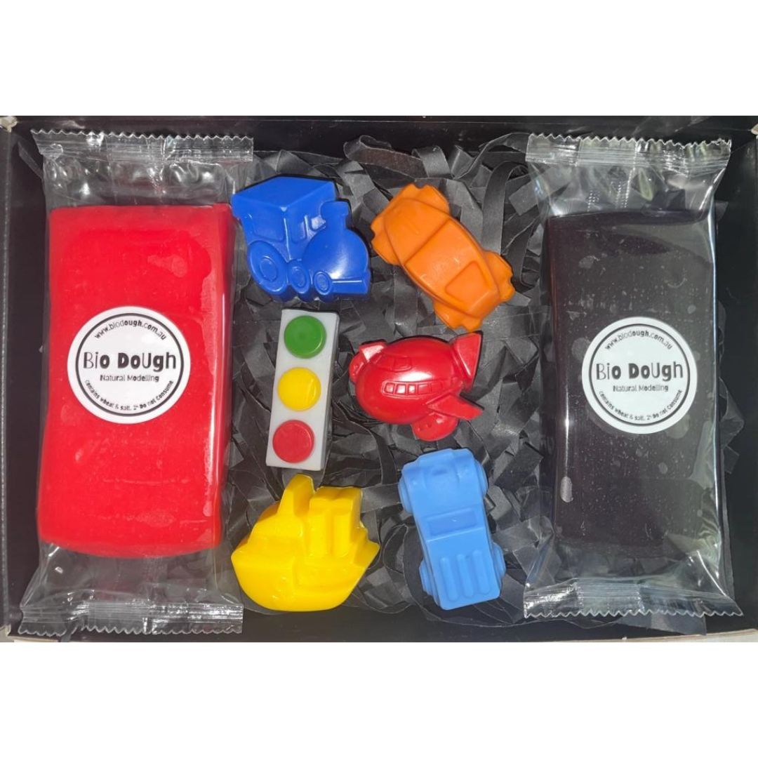 Bio DoUgh Figurines | Go Go Vehicules | All Natural, Eco-Friendly, Kids Dough & Figurines for Sensory Play