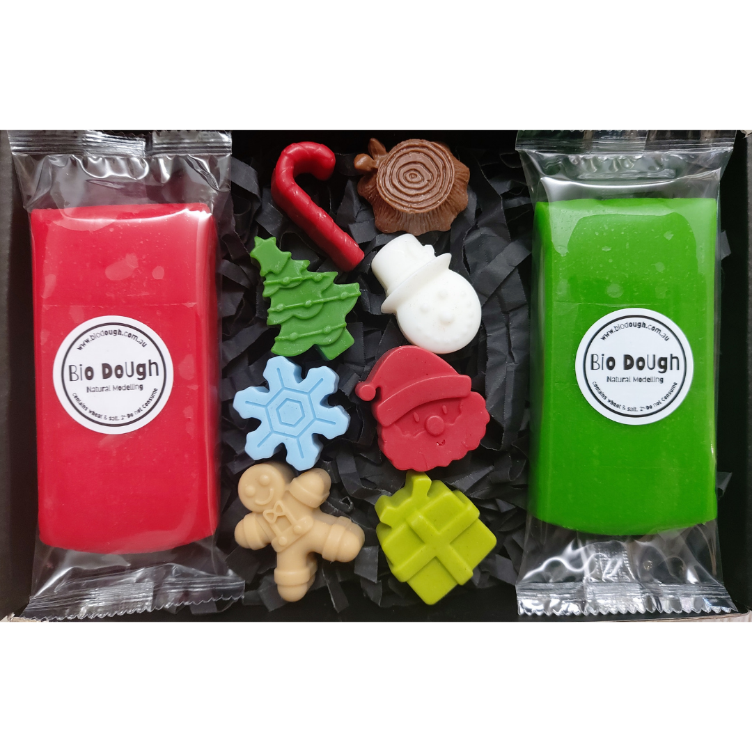Bio DoUgh Figurines - Christmas Season  Red & Green
