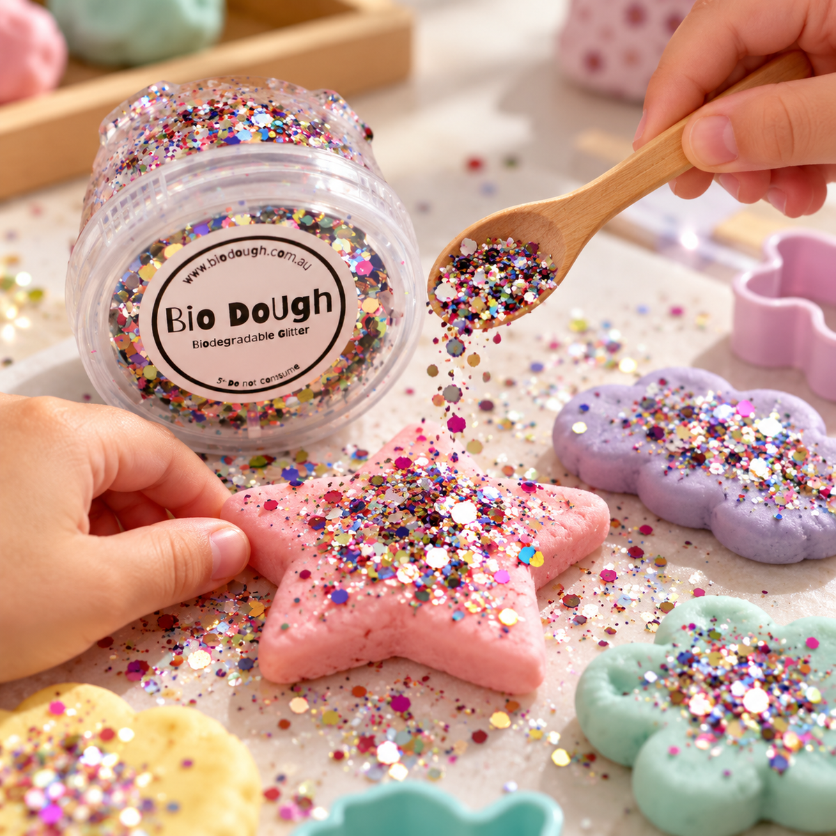 Confetti Mix Biodegradable Glitter for Sensory Play