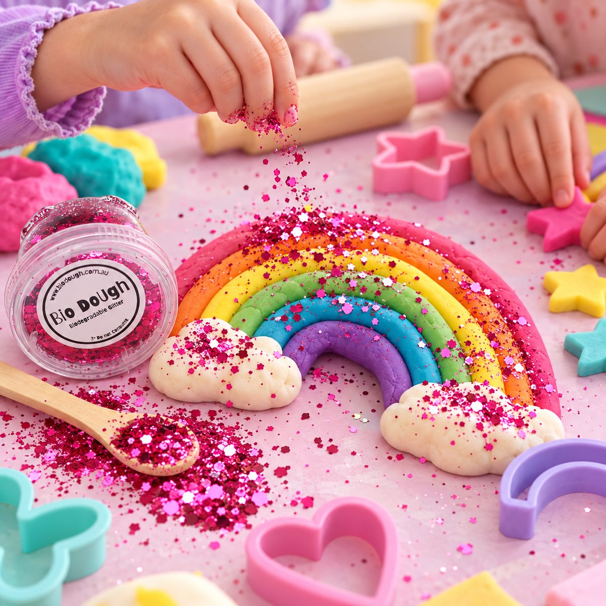 Pink Glam Biodegradable Glitter for Sensory Play