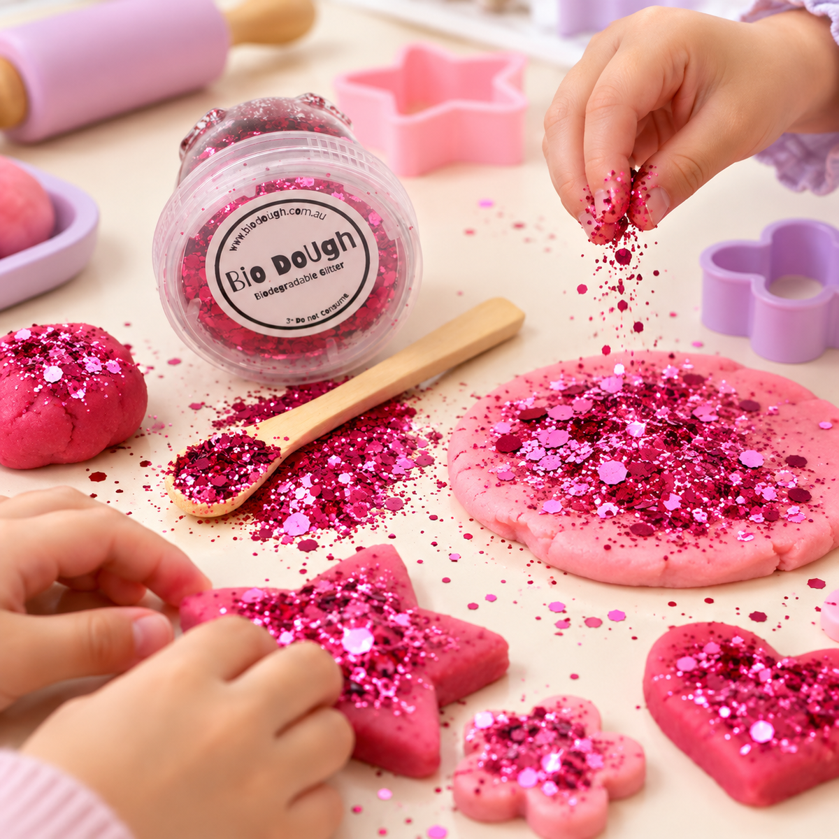Pink Glam Biodegradable Glitter for Sensory Play