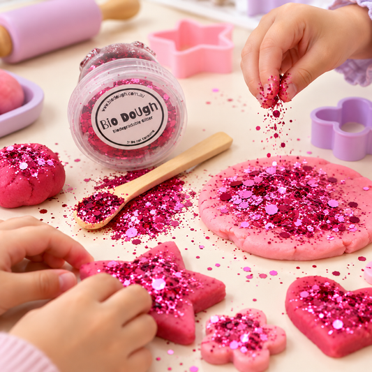 Pink Glam Biodegradable Glitter for Sensory Play