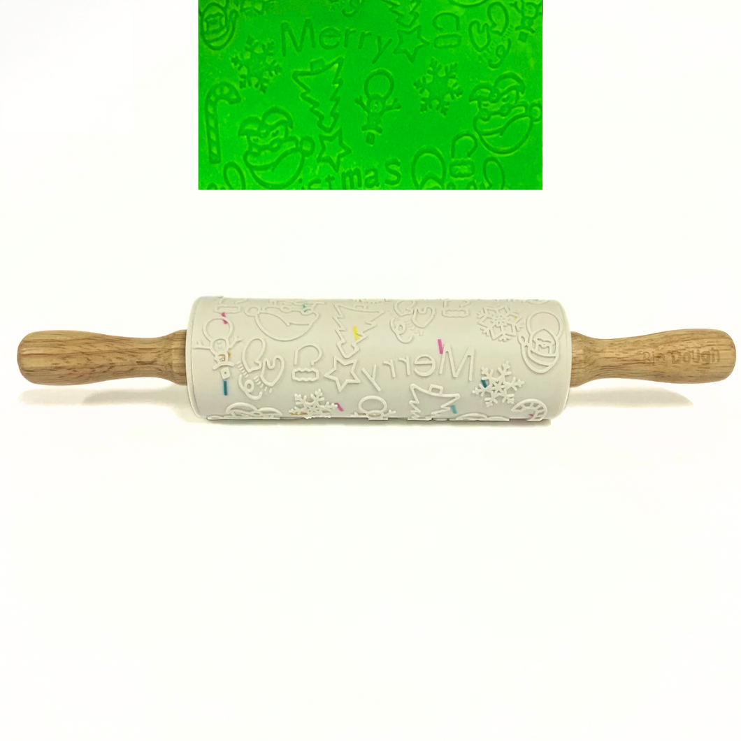 Christmas Embossed Silicone Rolling Pin