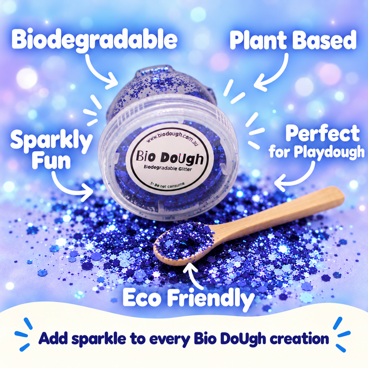 Electric Biodegradable Glitter for Sensory Play