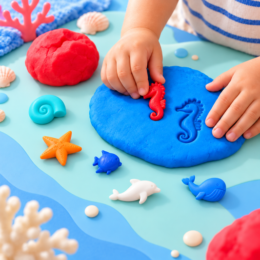 Bio DoUgh Figurines - Under The Sea - Red & Blue