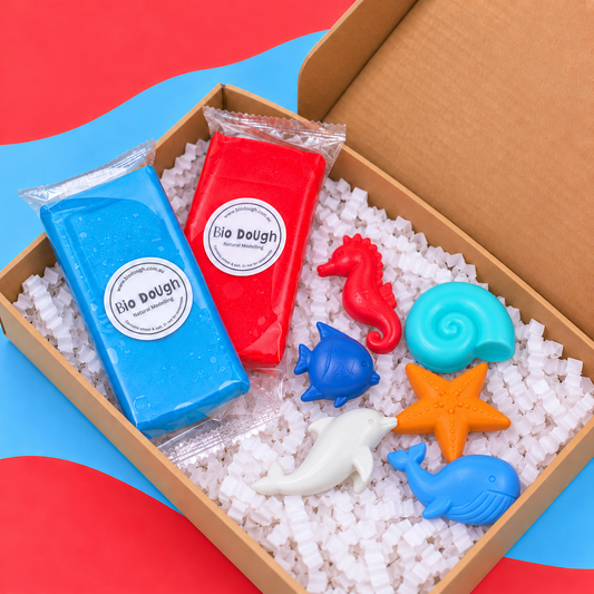 Bio DoUgh Figurines - Under The Sea - Red & Blue