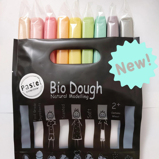 NEW! Bio Dough | Pastel Limited Edition Bag | All Natural, Eco-Friendly, Kids Dough for Sensory Play | 9 Fun Colours and Scents