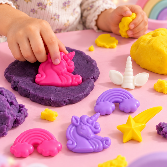 Bio DoUgh Rainbow Unicorn Figurines