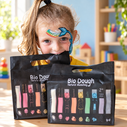 Bio DoUgh Rainbow in a Bag Play Dough 2 Pack – 9 Colours & Scents for Kids