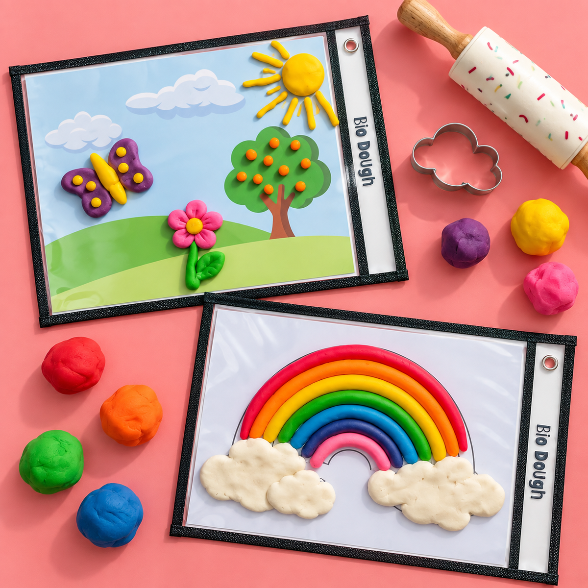 Bio DoUgh Pocket Sleeve Playdough Play to Learn Kit