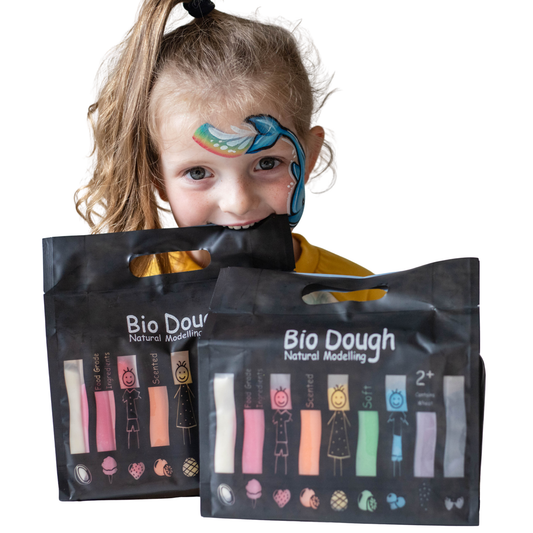 Bio DoUgh Rainbow in a Bag Double Pack with 18 bright, scented playdough 