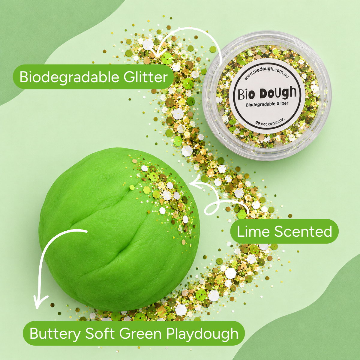 Green Dinosaur Mini Playdough Gift Set