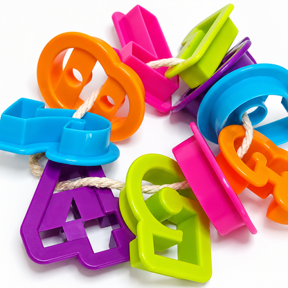 Numbers pressed into colourful Bio DoUgh for hands-on number recognition and counting activities