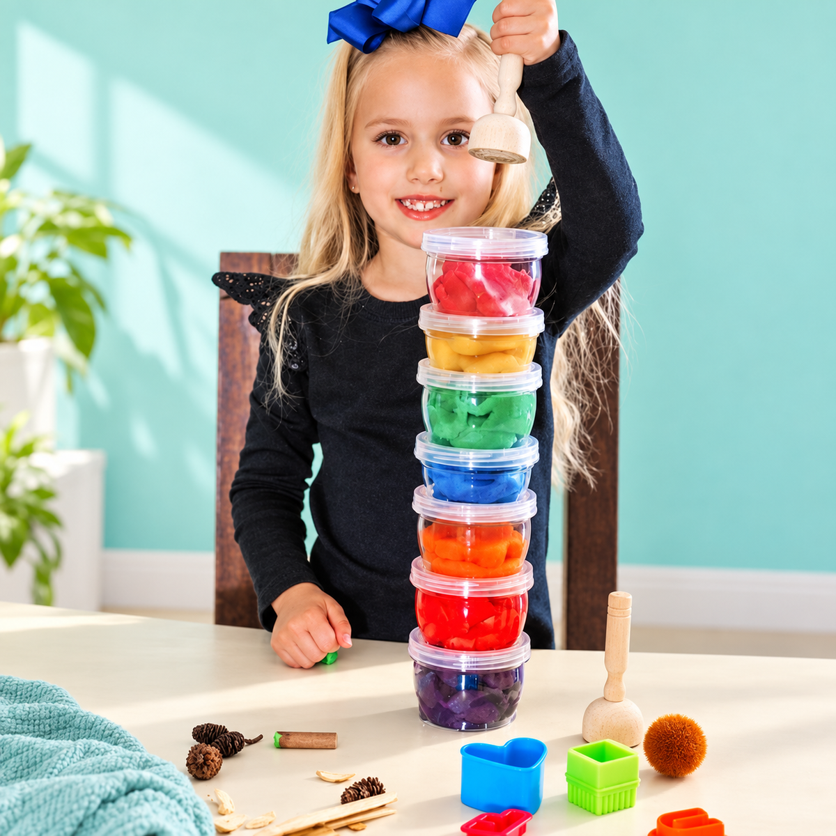 Playdough BPA Free Storage Containers | Bio DoUgh Lock & Stack