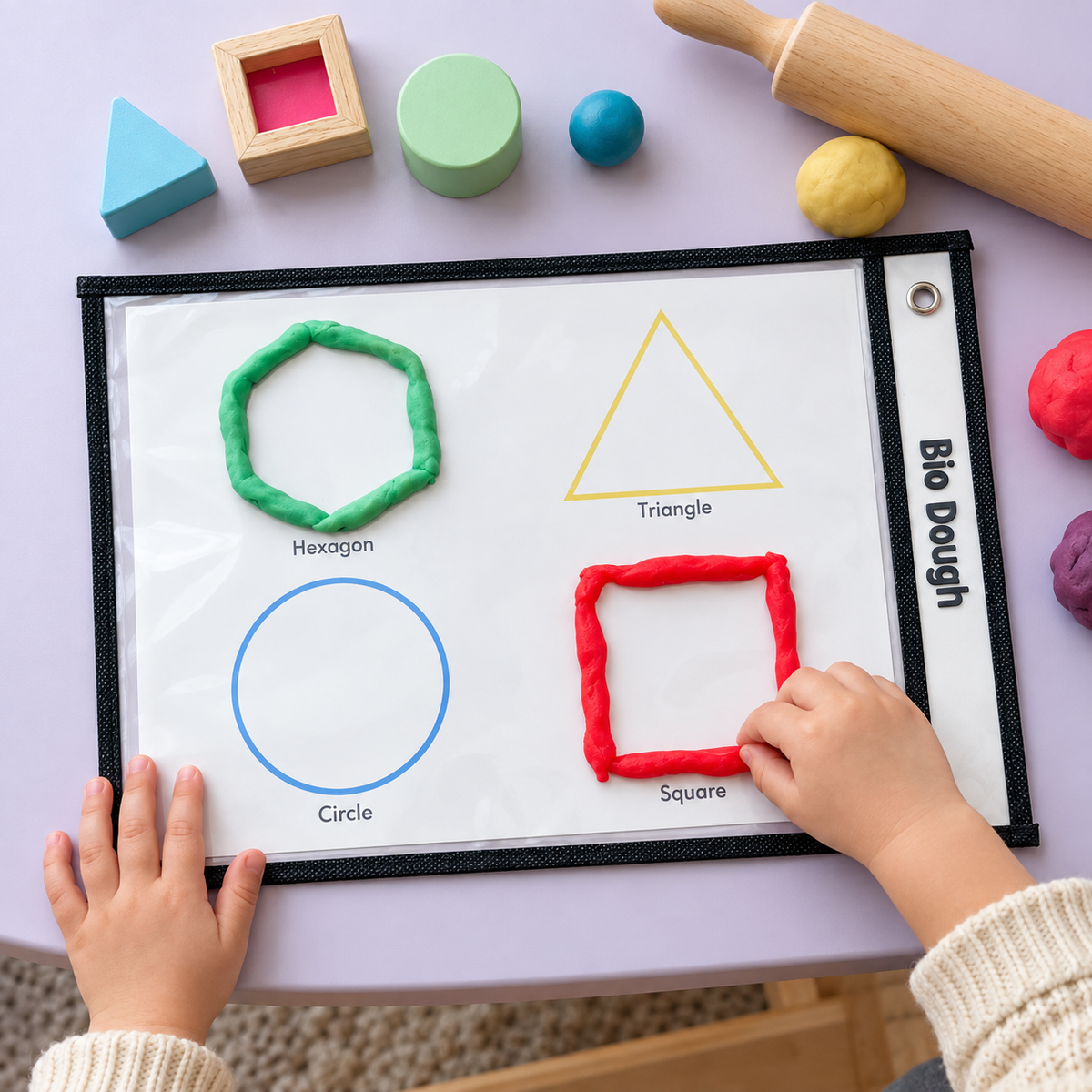 Bio DoUgh Pocket Sleeve Playdough Play to Learn Kit
