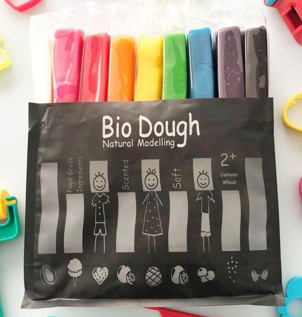Bio DoUgh Rainbow in a Bag safe, non-toxic playdough for kids